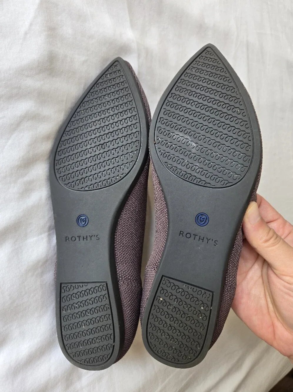 Rothy's The Point Flats Mauve Purple Brown Size 8.5